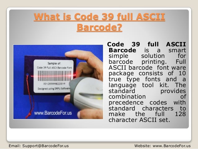 code 39 full ascii font